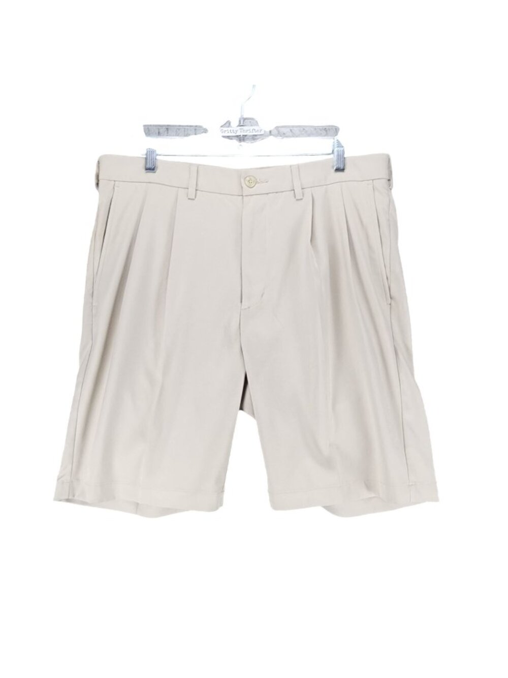 Roundtree & Yorke Shorts Mens 34 Performance Tan Stretch Mid Rise